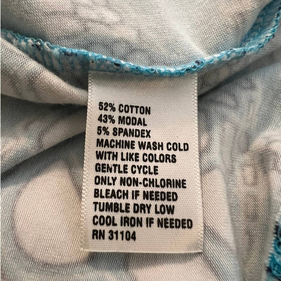 Crown & Ivy Dress in Turquoise with Turtle Print in Black and White Size Small - Picture 5 of 5